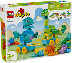 10451 LEGO® DUPLO® 3’ü 1 Arada Tekerlekli Dinozorlar - Thumbnail