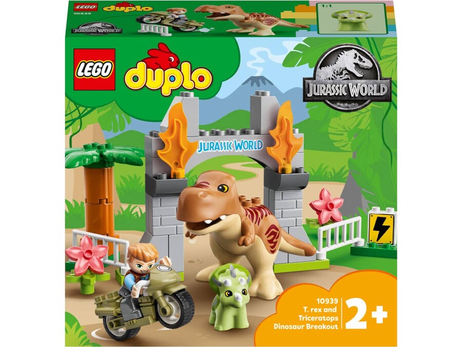 10939 LEGO DUPLO Jurassic World™ T. rex ve Triceratops Dinozor Kaçışı