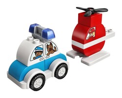 LEGO - 10957 LEGO DUPLO My First İtfaiye Helikopteri ve Polis Arabası