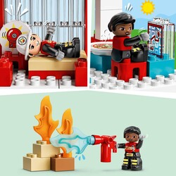 10970 LEGO DUPLO İtfaiye Merkezi ve Helikopter - Thumbnail