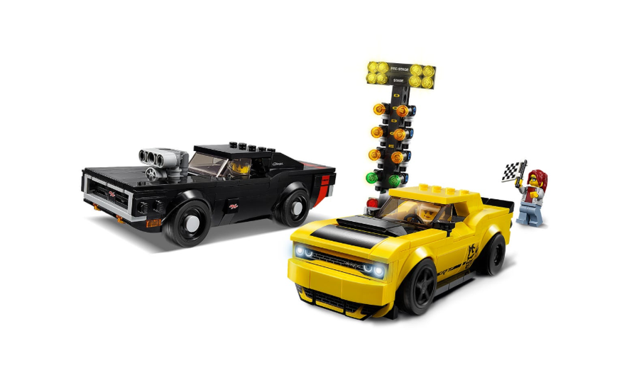 75893 LEGO Speed Champions 2018 Dodge Challenger SRT Demon ve 1970 Dodge Charger R/T