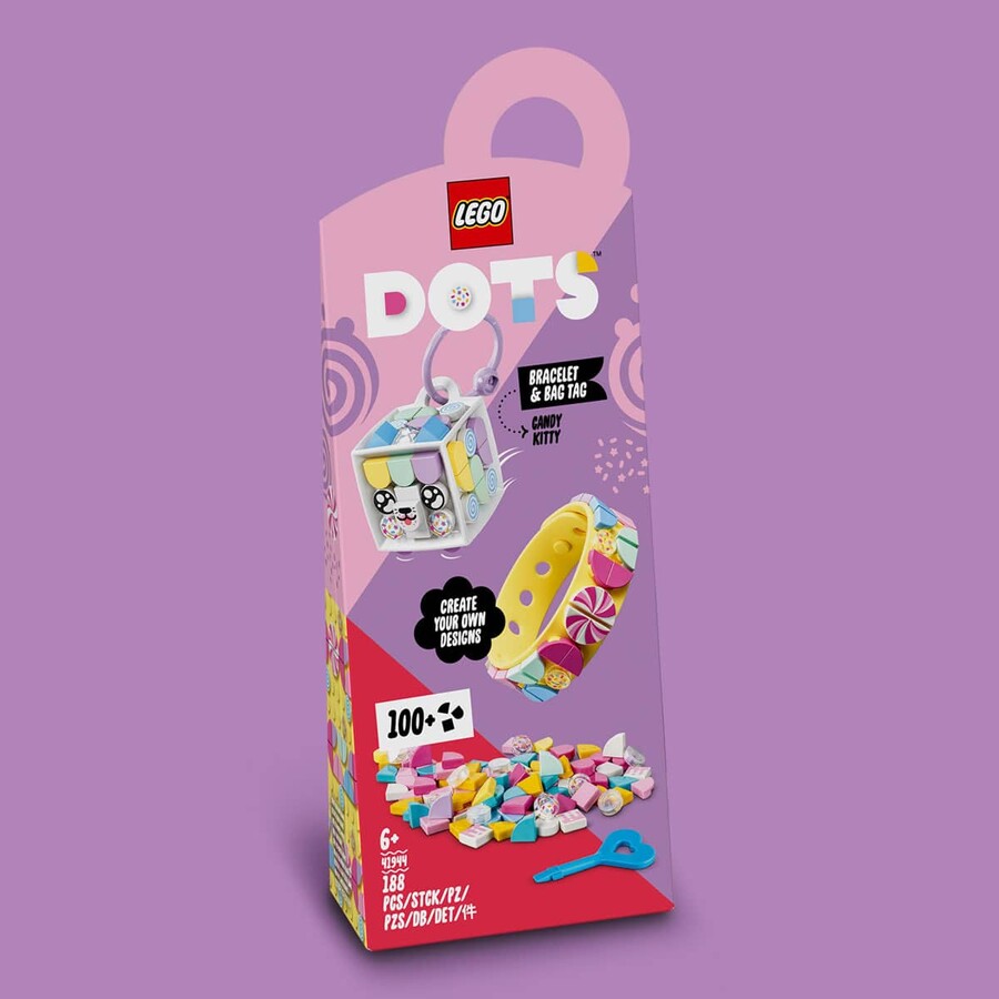 41944 LEGO DOTS Şeker Kedicik Bileklik ve Çanta Süsü