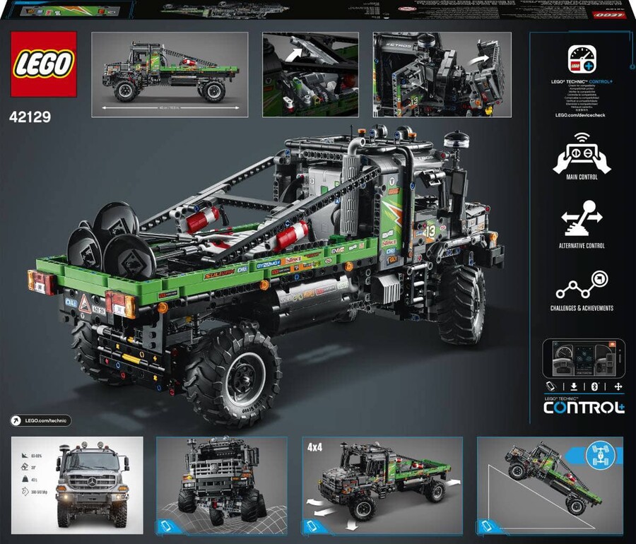 42129 LEGO Technic Uygulama Kumandalı 4x4 Mercedes-Benz Zetros Kamyon