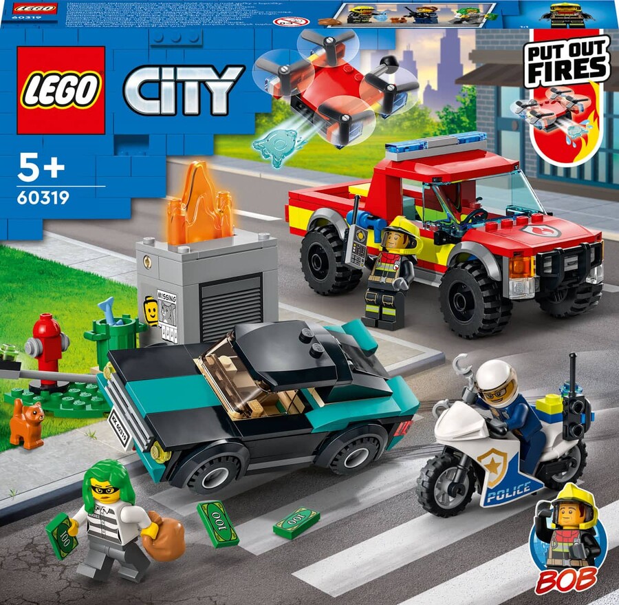 60319 LEGO City İtfaiye Kurtarma Operasyonu ve Polis Takibi