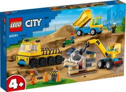60391 LEGO® City İnşaat Kamyonları ve Yıkım Gülleli Vinç - Thumbnail
