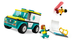 60403 LEGO® City Acil Ambulansı ve Snowboardcu - Thumbnail