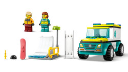 60403 LEGO® City Acil Ambulansı ve Snowboardcu - Thumbnail