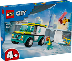 60403 LEGO® City Acil Ambulansı ve Snowboardcu - Thumbnail