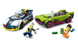 60415 LEGO® City Polis Arabası ve Spor Araba Takibi - Thumbnail