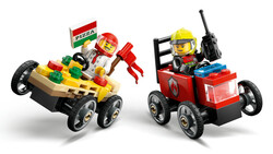 60458 LEGO® City Pizza Arabası İtfaiye Kamyonuna Karşı Yarış Arabası Paketi - Thumbnail