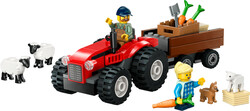 City - 60461 LEGO® City Römorklu Kırmızı Çiftlik Traktörü ve Koyun
