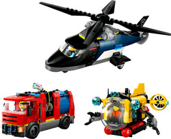 LEGO - 60462 LEGO® City Helikopter, İtfaiye Kamyonu ve Denizaltı Karışımı