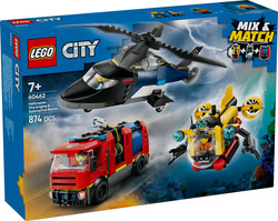 60462 LEGO® City Helikopter, İtfaiye Kamyonu ve Denizaltı Karışımı - Thumbnail