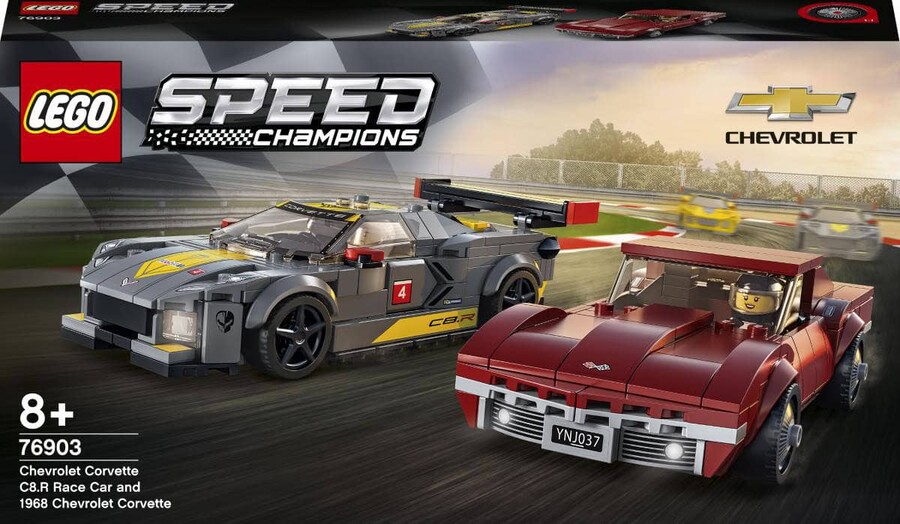 76903 LEGO Speed Champions Chevrolet Corvette C8.R Yarış Arabası ve 1968 Chevrolet Corvette