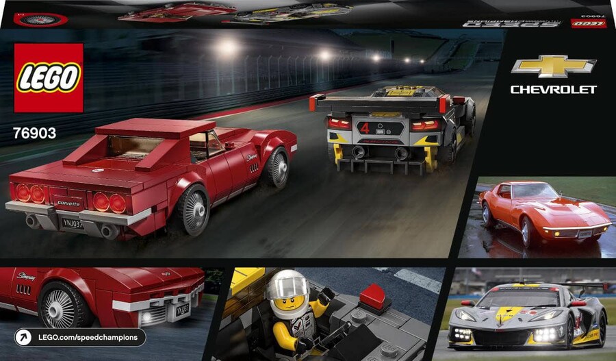 76903 LEGO Speed Champions Chevrolet Corvette C8.R Yarış Arabası ve 1968 Chevrolet Corvette