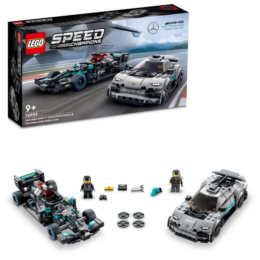 76909 LEGO Speed Champions Mercedes-AMG F1 W12 E Performance ve Mercedes-AMG Project One