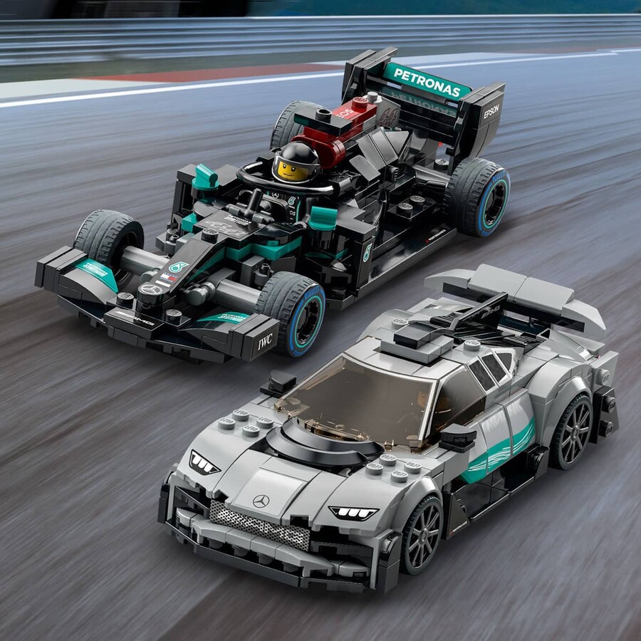 76909 LEGO Speed Champions Mercedes-AMG F1 W12 E Performance ve Mercedes-AMG Project One