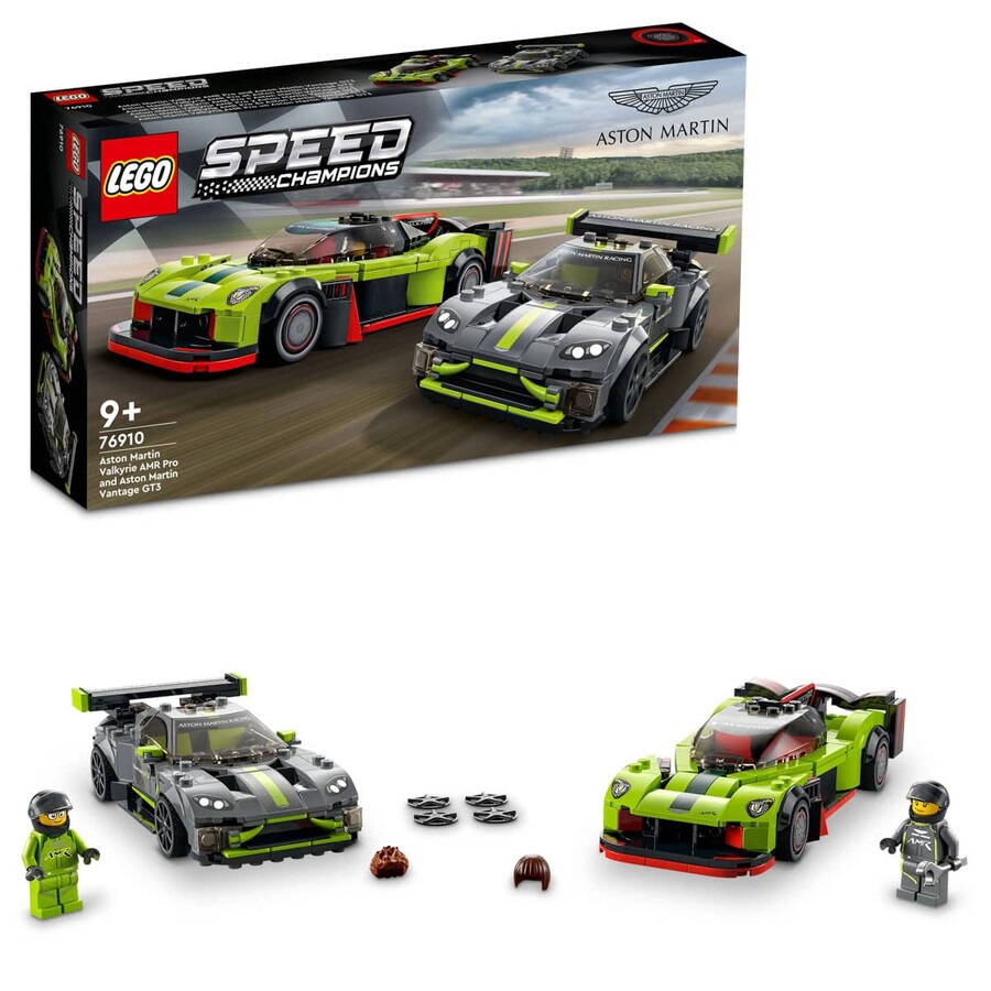 76910 LEGO Speed Champions Aston Martin Valkyrie AMR Pro ve Aston Martin Vantage GT3