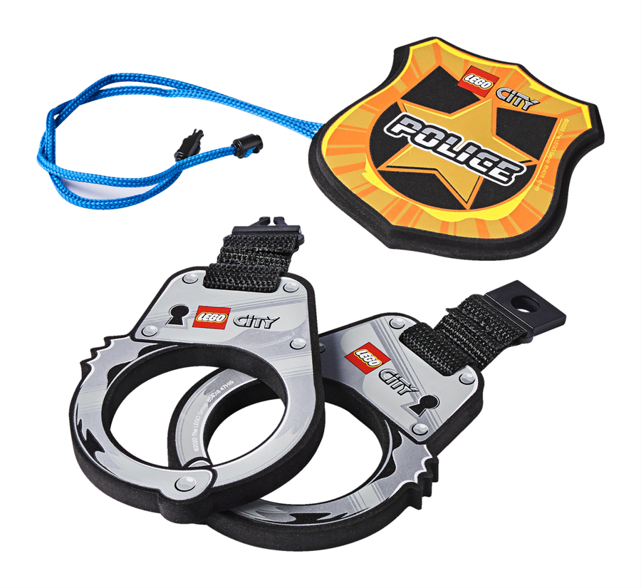 854018 Police Handcuffs & Badge