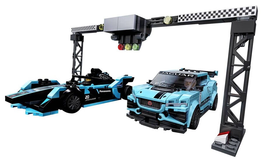 76898 LEGO Speed Champions Formula E Panasonic Jaguar Racing GEN2 araba ve Jaguar I-PACE eTROPHY