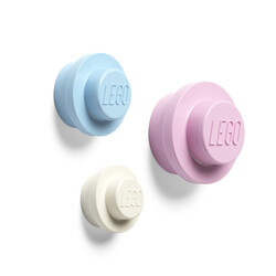 Saklama ve Ev Dekoru - 40161736 LEGO Duvar Askı Seti (Beyaz-Açık Mavi-Pembe)