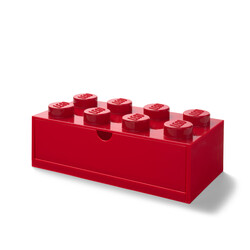 Saklama ve Ev Dekoru - 40211730 LEGO Masa Çekmecesi̇ 8 - Kırmızı