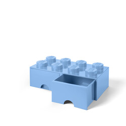 Saklama ve Ev Dekoru - 40061736 LEGO Yapım Parçası Çekmece 8 - Açık Mavi