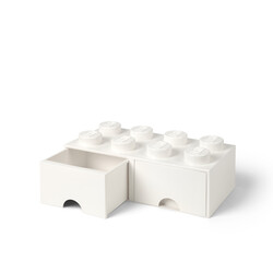 Saklama ve Ev Dekoru - 40061735 LEGO Yapım Parçası Çekmece 8 - Beyaz
