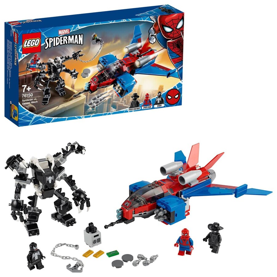 76150 LEGO Super Heroes Spiderjet, Venom Robotu'na Karşı
